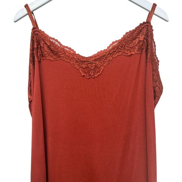 AVENUE Camisole Plus Size 22 / 24 Rust Stretch Womens Cami Tank Top Stretch - Picture 2 of 8